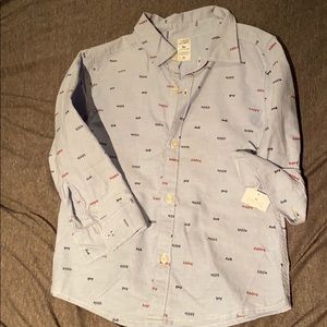 Happy little guy button down shirt